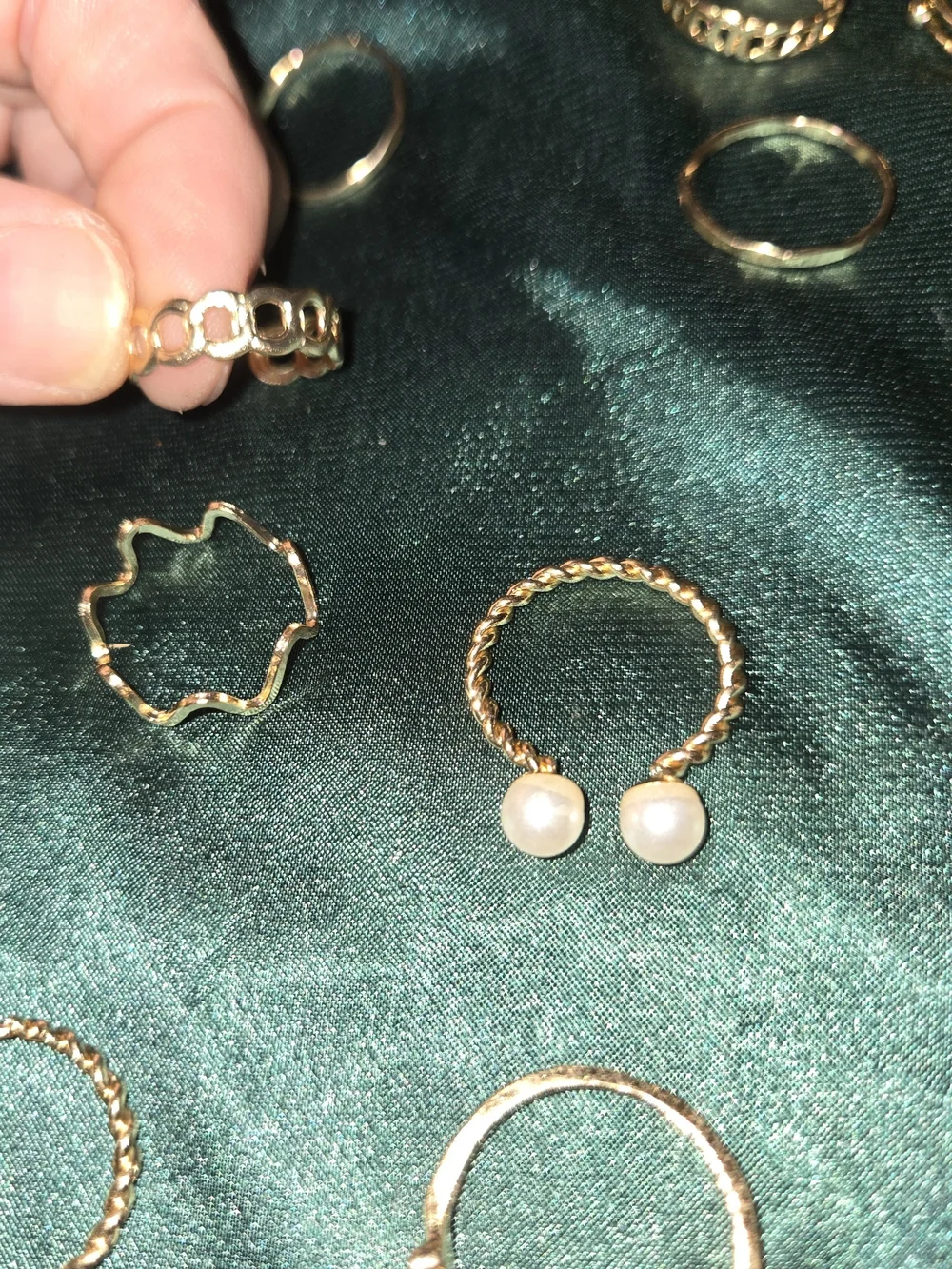 Gold-Tone Mixed Stackable Rings Set, Lot Of 120